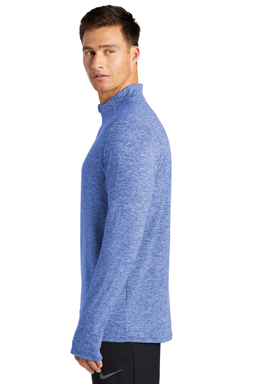 Nike Mens Element Dri-Fit Moisture Wicking 1/4 Zip Sweatshirt - Heather Royal Blue