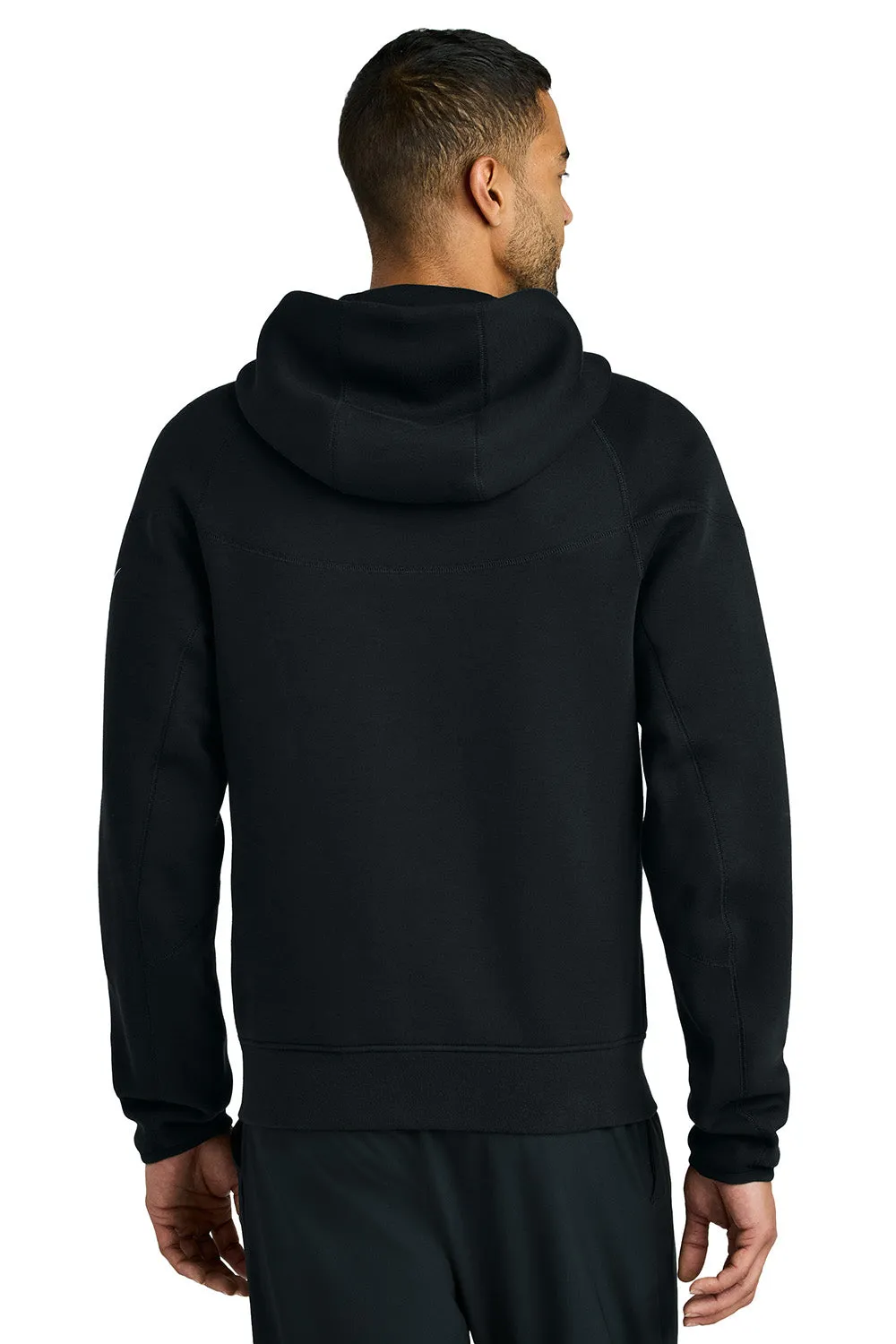 Nike Mens Tech Fleece Full Zip Hooded Sweatshirt Hoodie w/ Pockets - Black