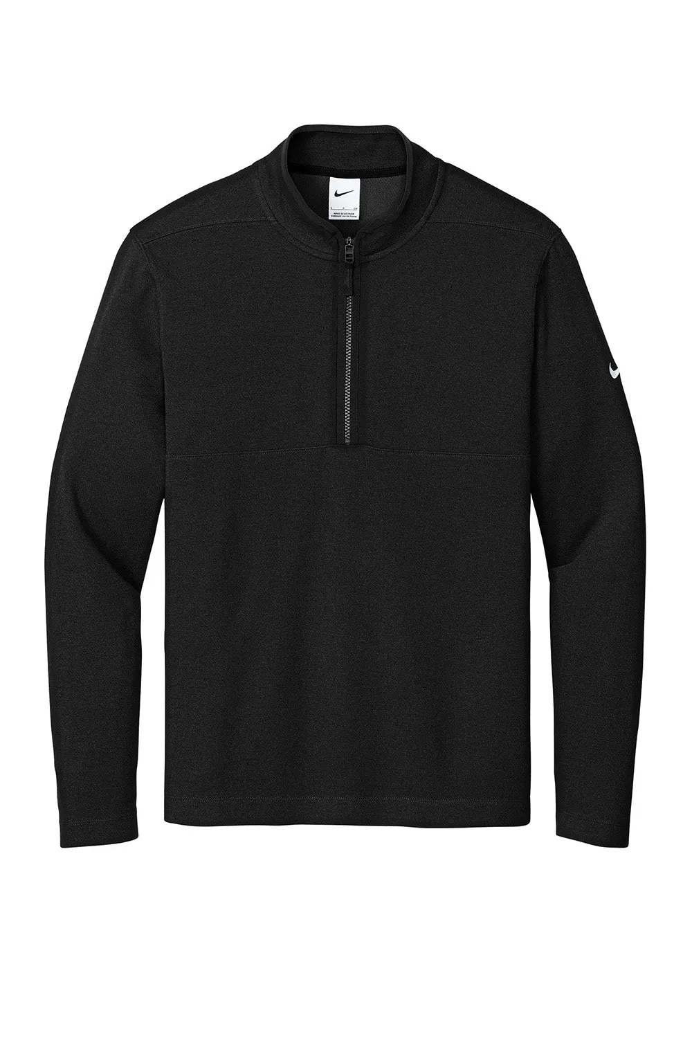 Nike Mens Textured 1/4 Zip Sweatshirt - Black