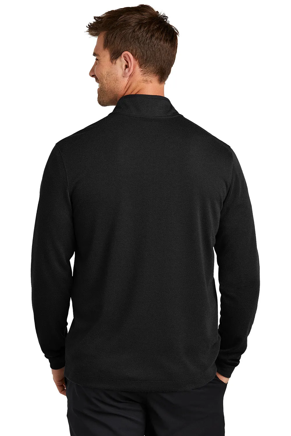 Nike Mens Textured 1/4 Zip Sweatshirt - Black