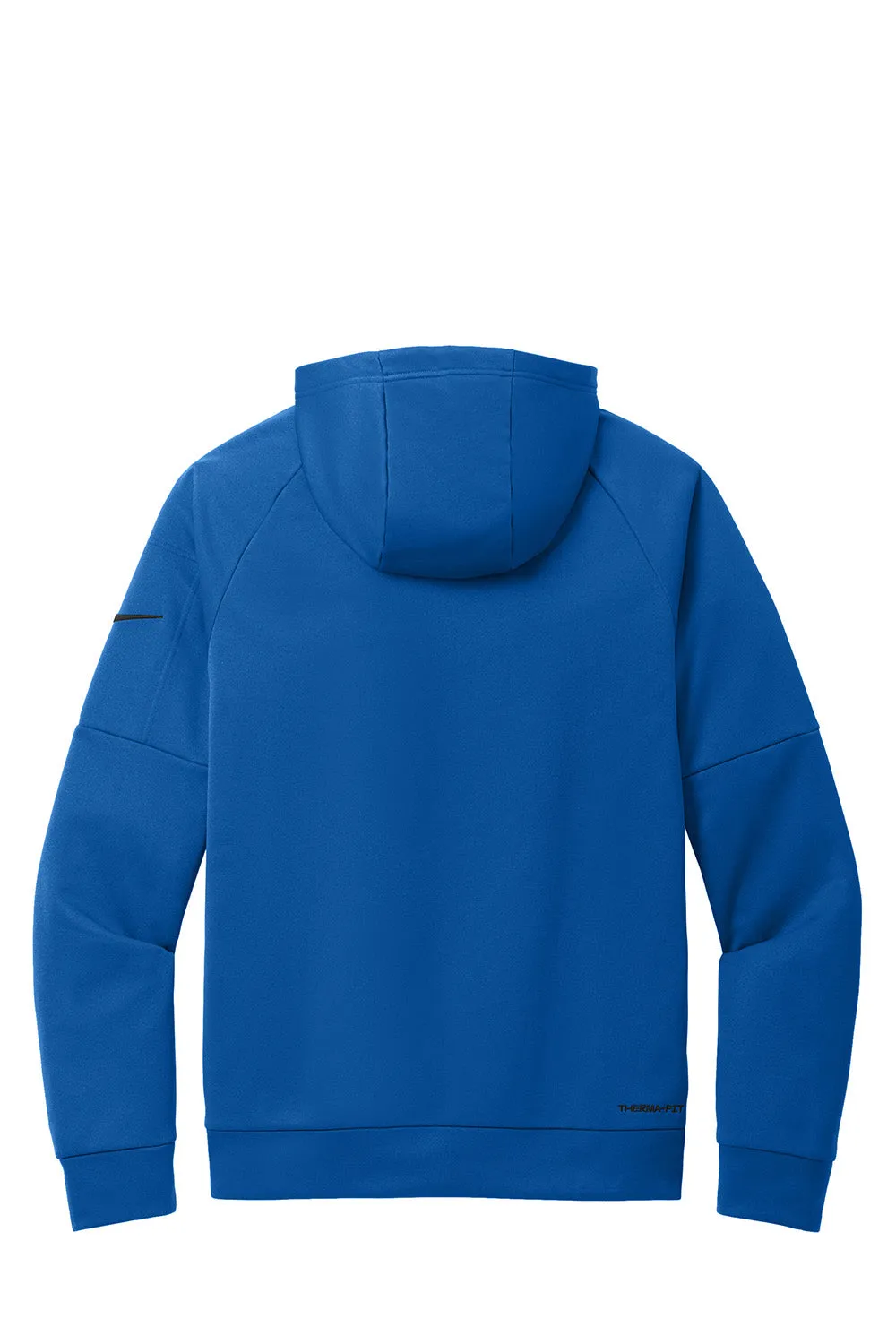 Nike Mens Therma-Fit Fleece 1/4 Zip Hooded Sweatshirt Hoodie w/ Pouch Pocket - Game Royal Blue