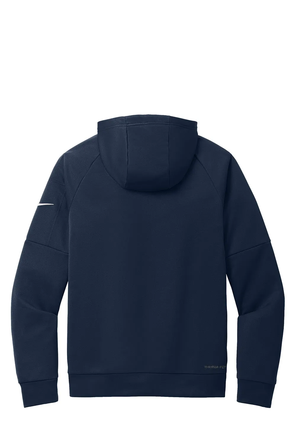 Nike Mens Therma-Fit Fleece 1/4 Zip Hooded Sweatshirt Hoodie w/ Pouch Pocket - Navy Blue