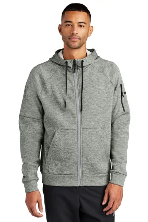 Nike Mens Therma-Fit Fleece Full Zip Hooded Sweatshirt Hoodie w/ Pockets - Heather Dark Grey