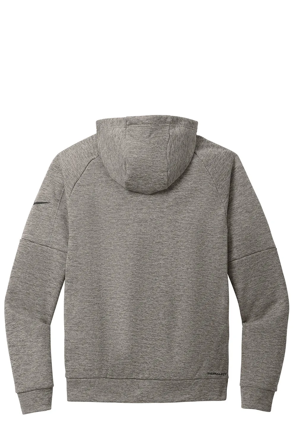 Nike Mens Therma-Fit Fleece Full Zip Hooded Sweatshirt Hoodie w/ Pockets - Heather Dark Grey