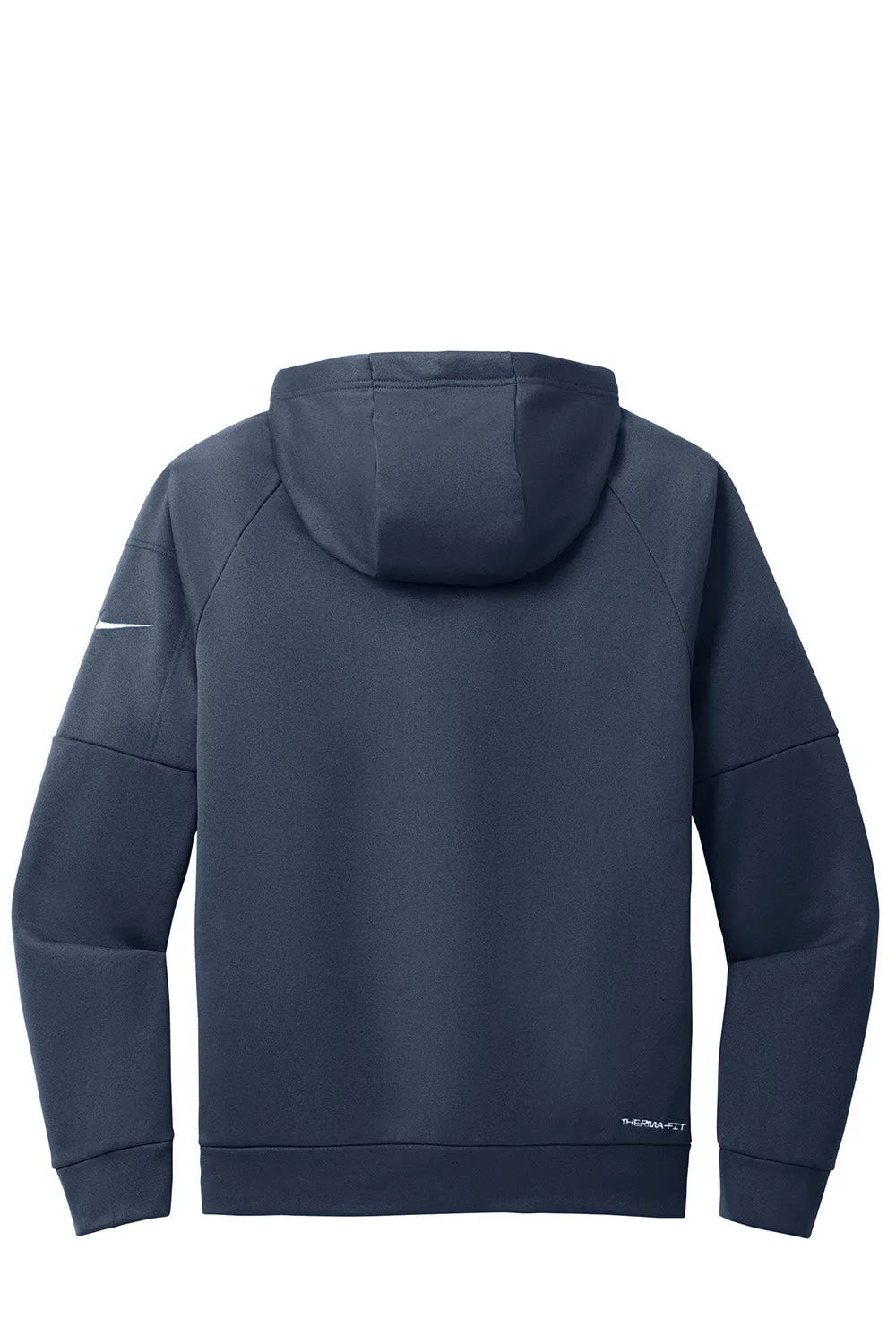 Nike Mens Therma-Fit Fleece Full Zip Hooded Sweatshirt Hoodie w/ Pockets - Navy Blue