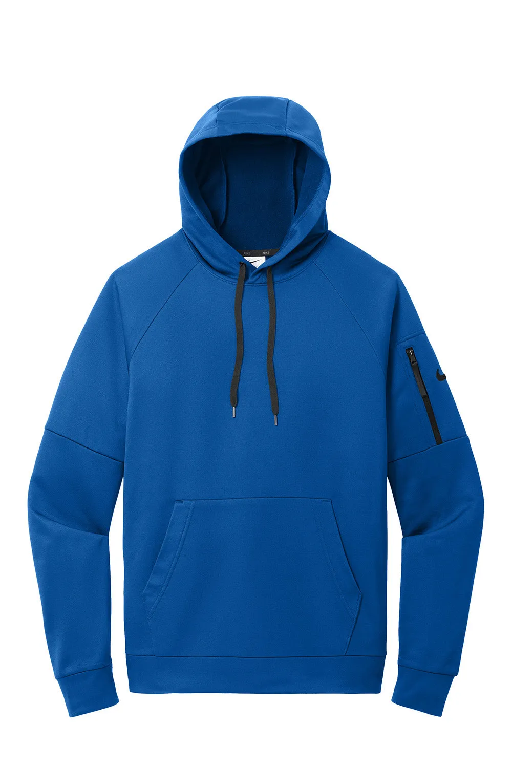Nike Mens Therma-Fit Fleece Hooded Sweatshirt Hoodie w/ Pouch Pocket - Game Royal Blue