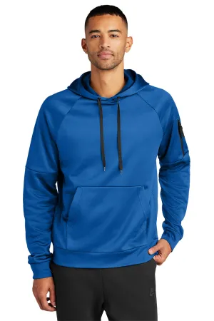 Nike Mens Therma-Fit Fleece Hooded Sweatshirt Hoodie w/ Pouch Pocket - Game Royal Blue