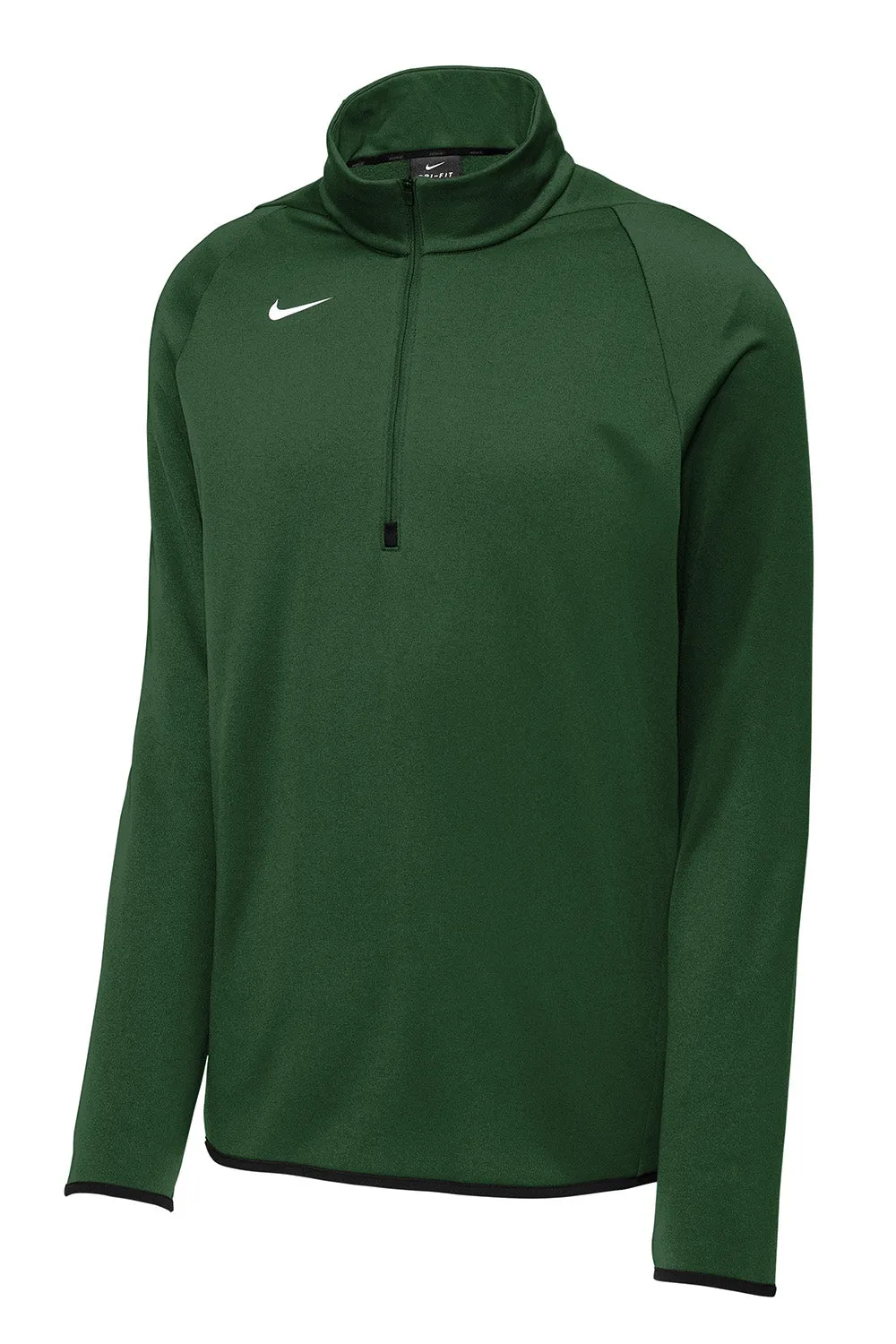 Nike Mens Therma-Fit Moisture Wicking Fleece 1/4 Zip Sweatshirt - Team Dark Green