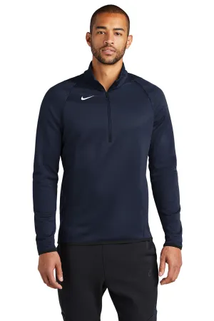 Nike Mens Therma-Fit Moisture Wicking Fleece 1/4 Zip Sweatshirt - Team Navy Blue