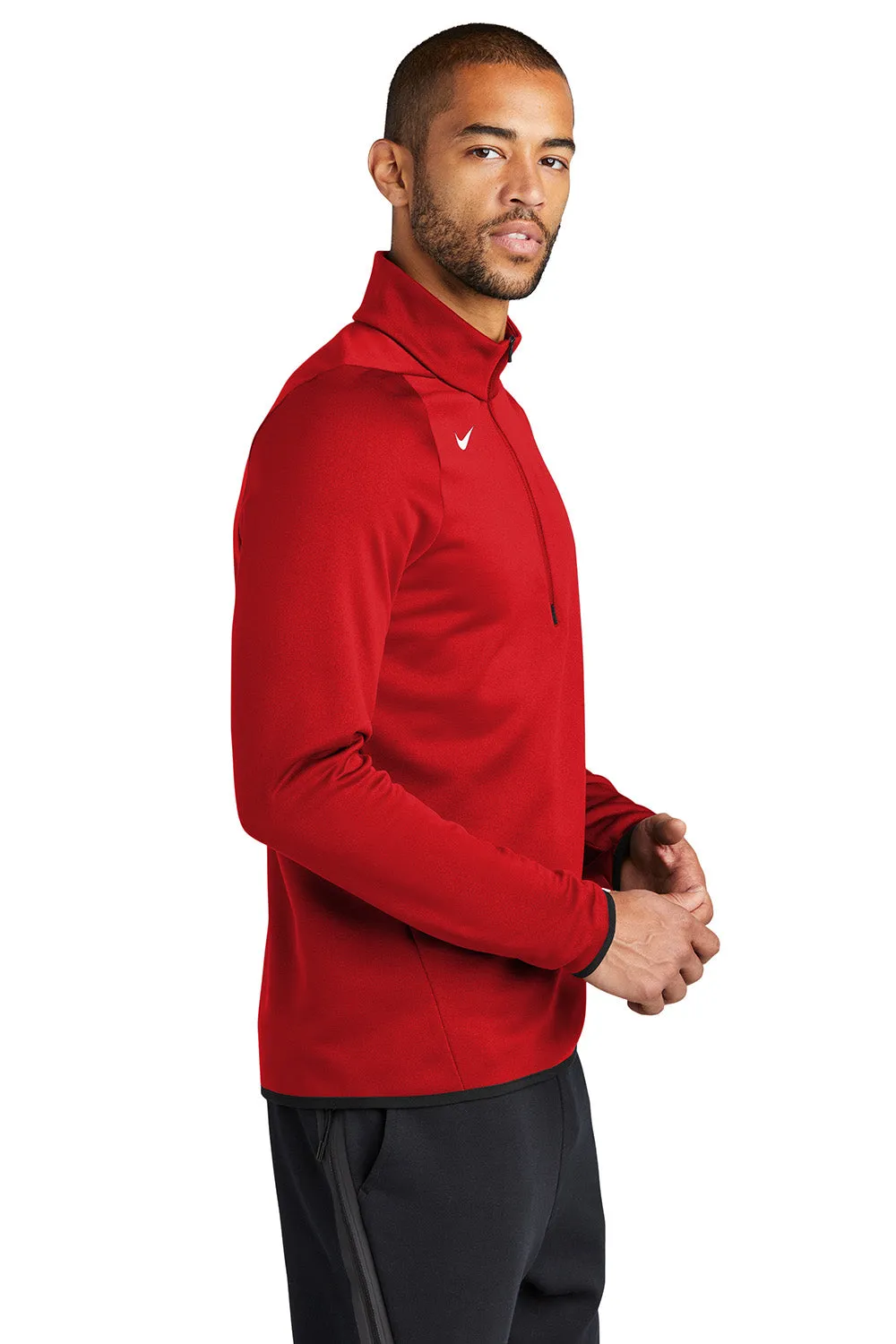 Nike Mens Therma-Fit Moisture Wicking Fleece 1/4 Zip Sweatshirt - Team Scarlet Red