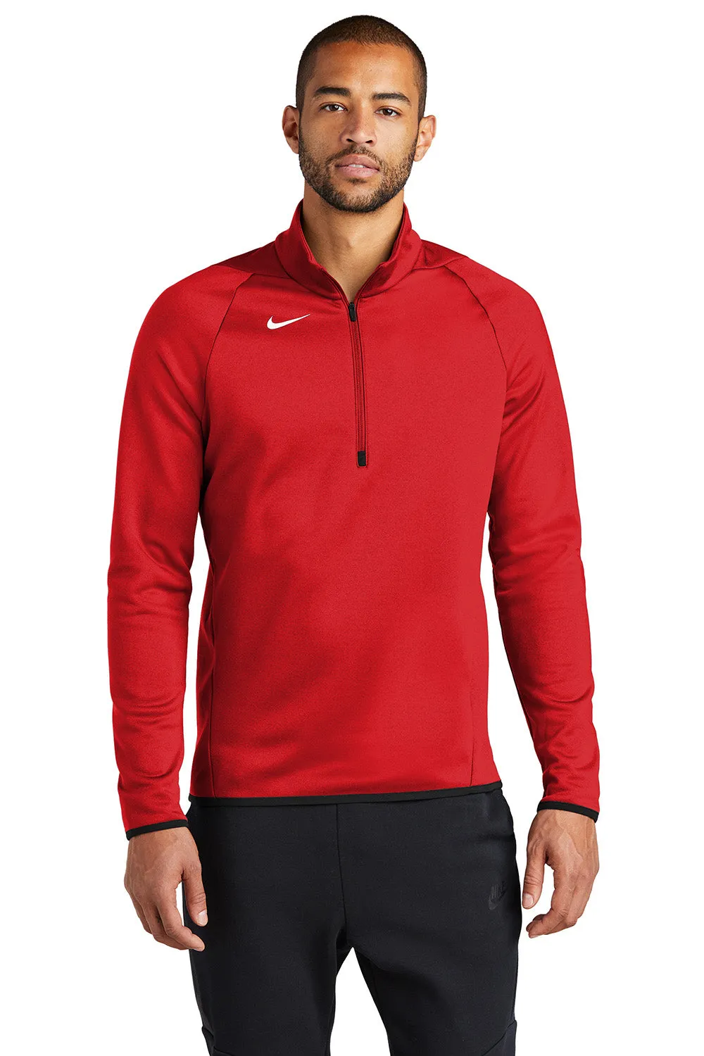 Nike Mens Therma-Fit Moisture Wicking Fleece 1/4 Zip Sweatshirt - Team Scarlet Red