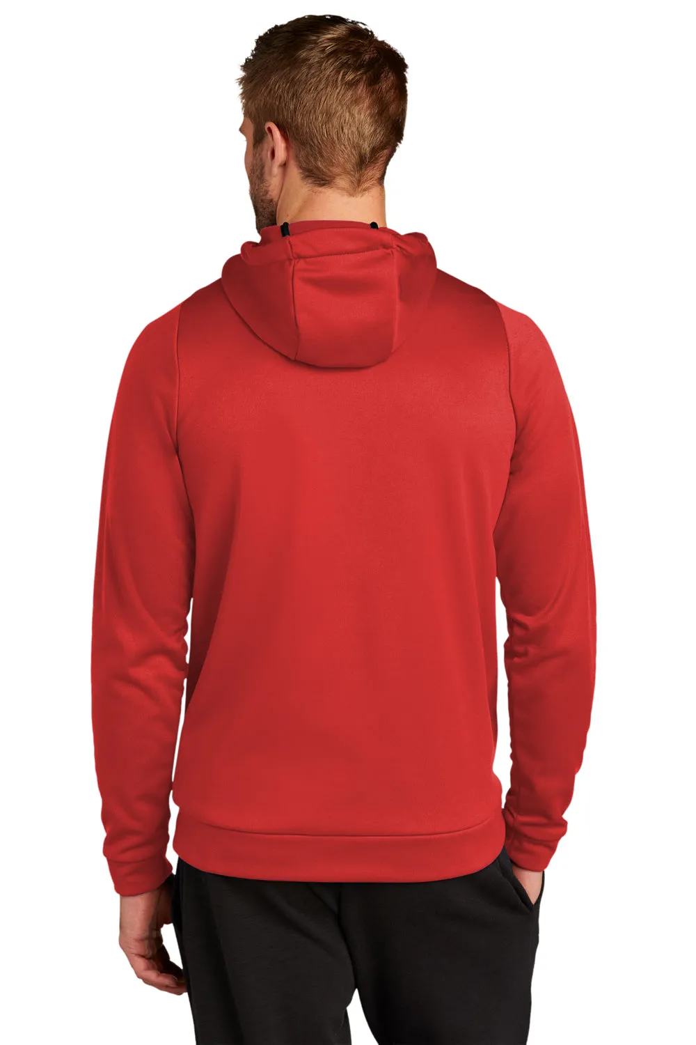 Nike Mens Therma-Fit Moisture Wicking Fleece Hooded Sweatshirt Hoodie w/ Pouch Pocket - Team Scarlet Red