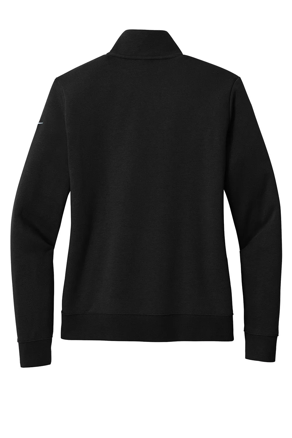 Nike Womens Club Fleece 1/4 Zip Sweatshirt w/ Pouch Pocket - Black