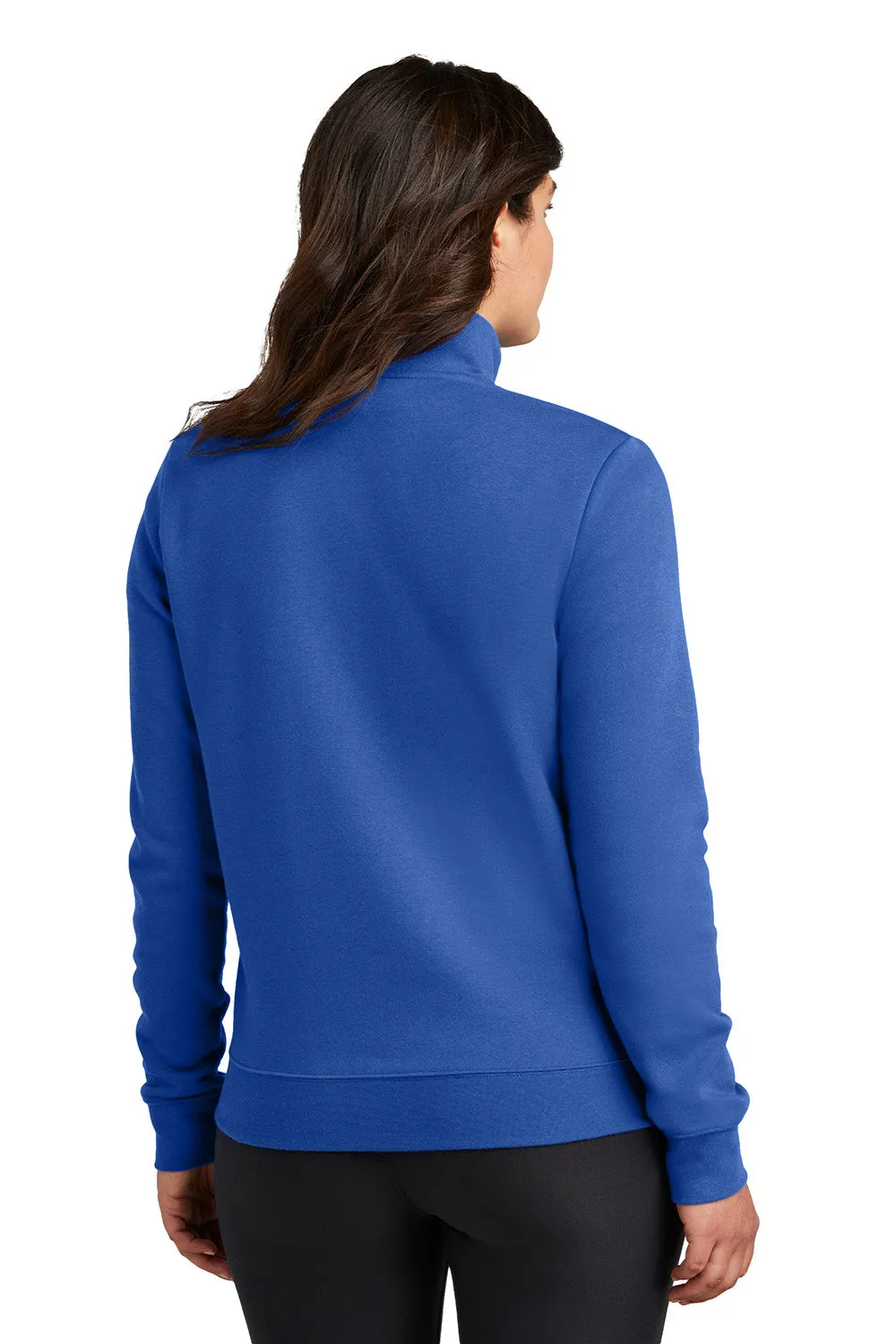 Nike Womens Club Fleece 1/4 Zip Sweatshirt w/ Pouch Pocket - Game Royal Blue