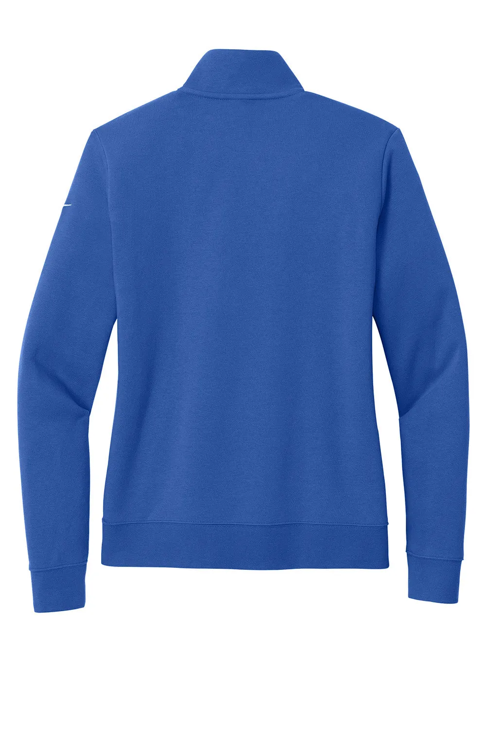 Nike Womens Club Fleece 1/4 Zip Sweatshirt w/ Pouch Pocket - Game Royal Blue