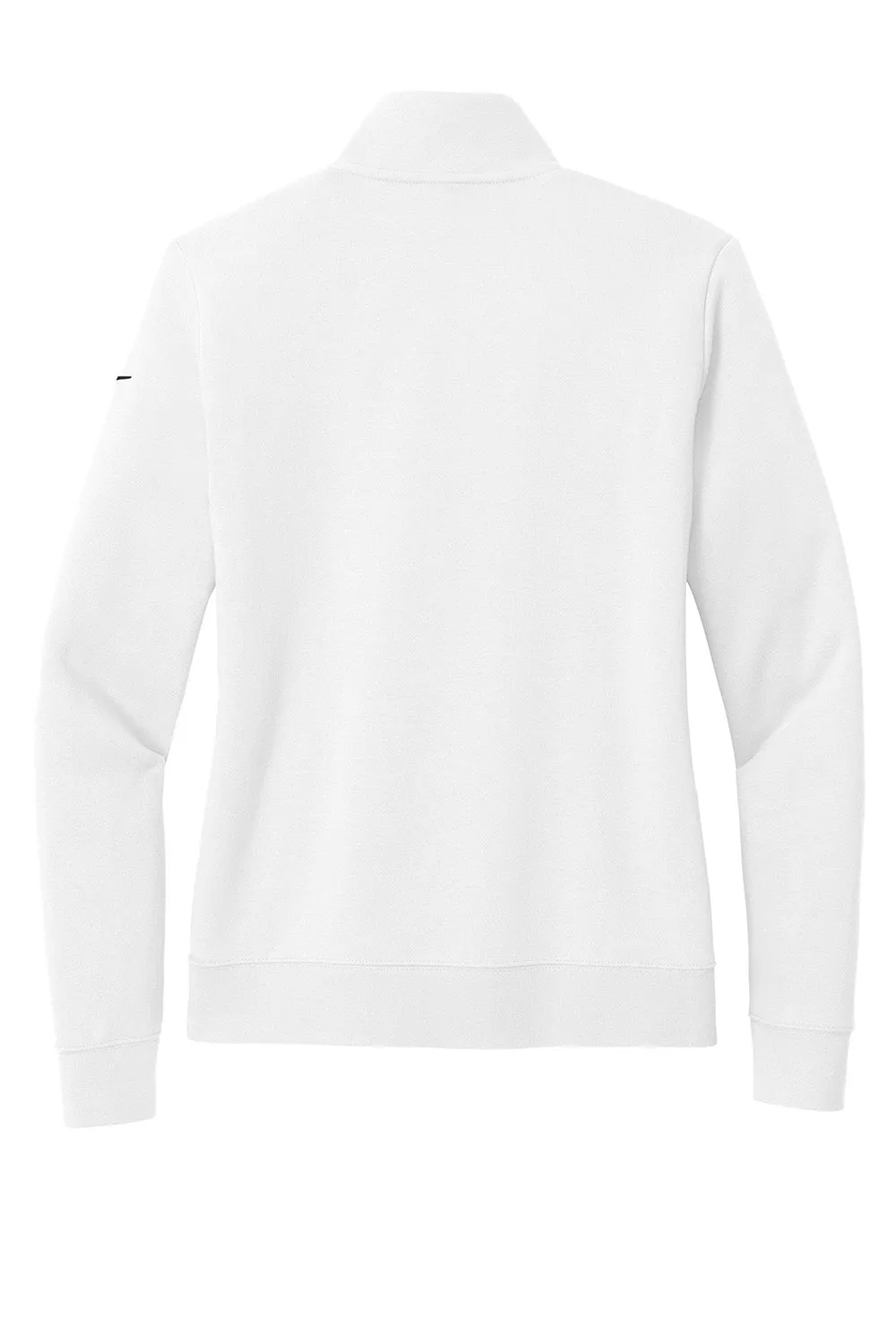 Nike Womens Club Fleece 1/4 Zip Sweatshirt w/ Pouch Pocket - White
