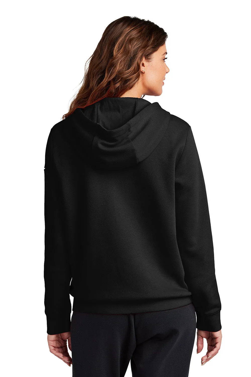 Nike Womens Club Fleece Full Zip Hooded Sweatshirt Hoodie w/ Pockets - Black