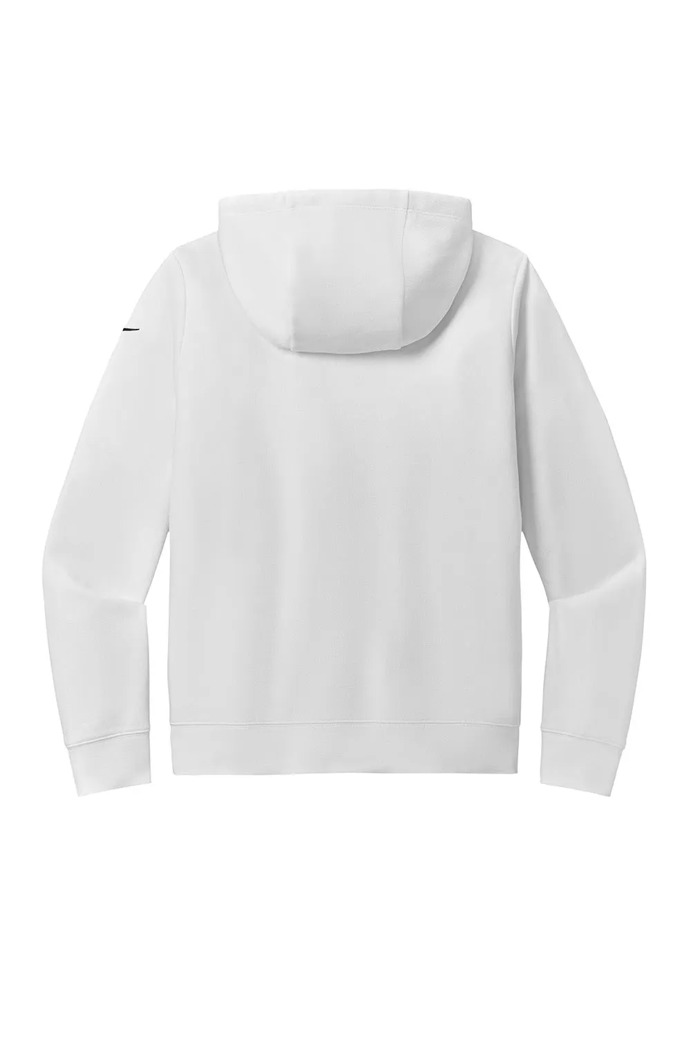 Nike Womens Club Fleece Full Zip Hooded Sweatshirt Hoodie w/ Pockets - White