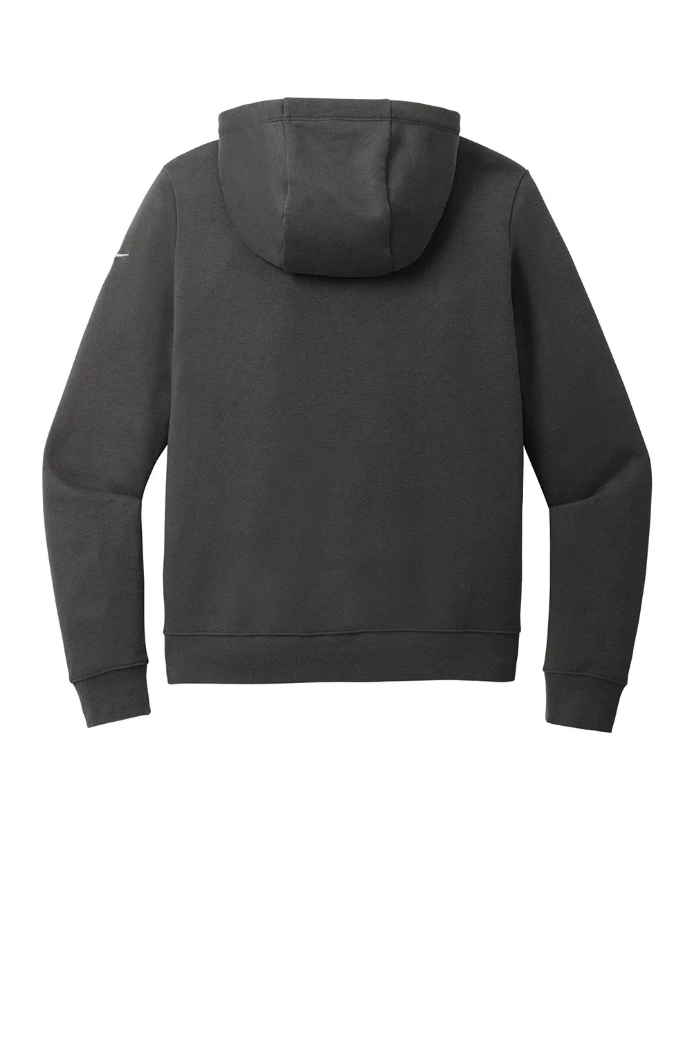 Nike Womens Club Fleece Hooded Sweatshirt Hoodie w/ Pouch Pockets - Anthracite Grey