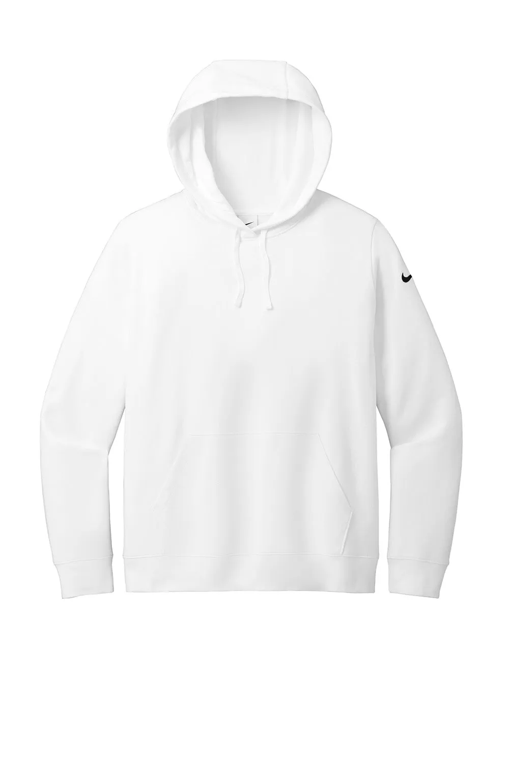 Nike Womens Club Fleece Hooded Sweatshirt Hoodie w/ Pouch Pockets - White