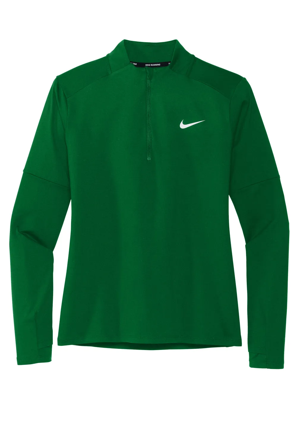 Nike Womens Element Dri-Fit Moisture Wicking 1/4 Zip Sweatshirt - Dark Green