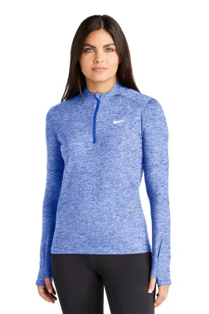 Nike Womens Element Dri-Fit Moisture Wicking 1/4 Zip Sweatshirt - Heather Royal Blue