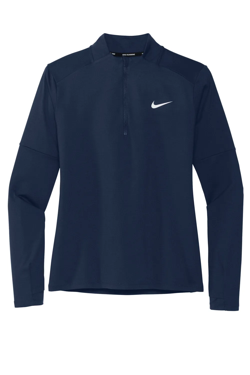 Nike Womens Element Dri-Fit Moisture Wicking 1/4 Zip Sweatshirt - Navy Blue