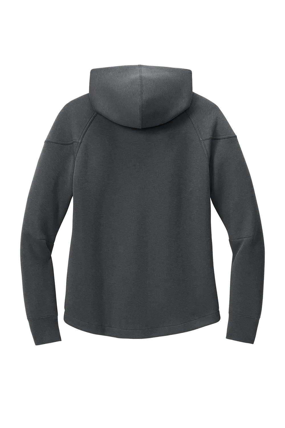 Nike Womens Tech Fleece Full Zip Hooded Sweatshirt Hoodie w/ Pockets - Heather Anthracite Grey