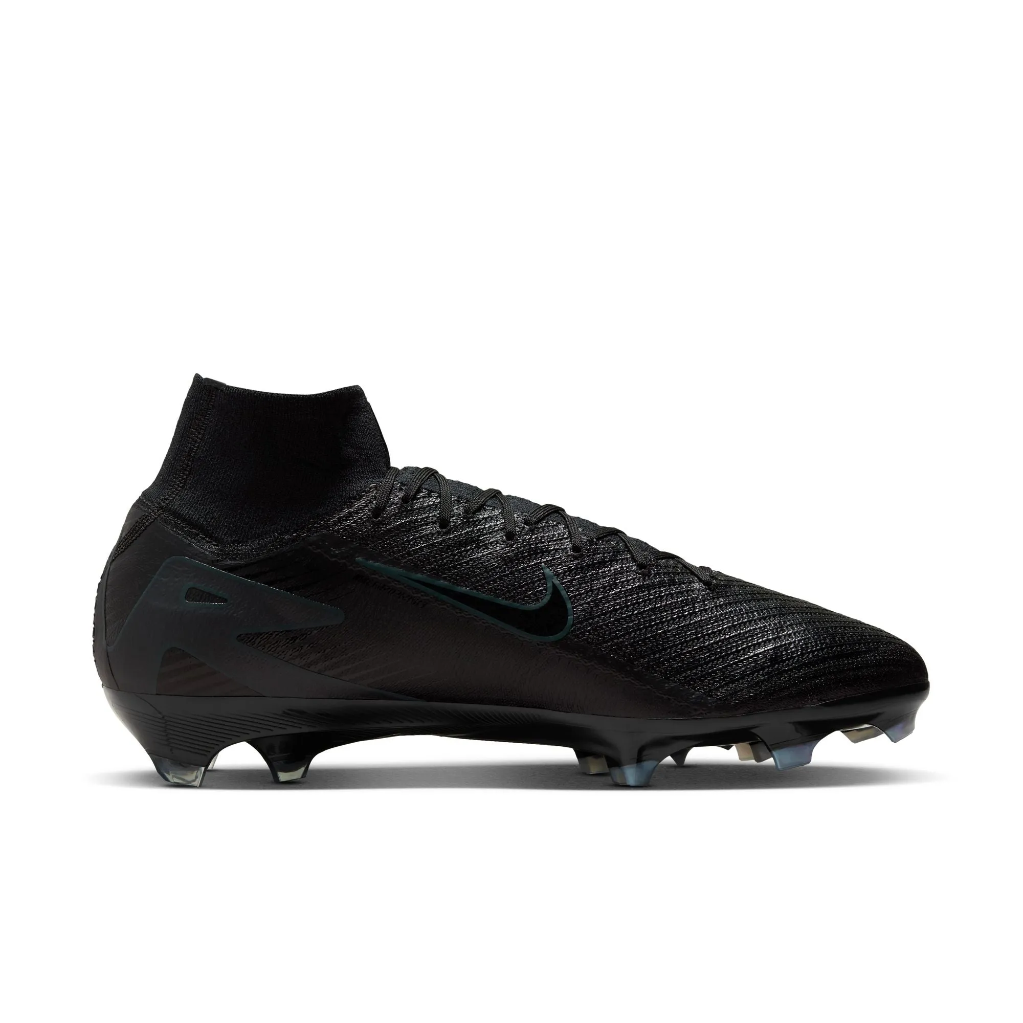 Nike Zoom Superfly 10 Elite FG/MG Firm Ground Socer Cleats - Black/Black-Deep Jungle