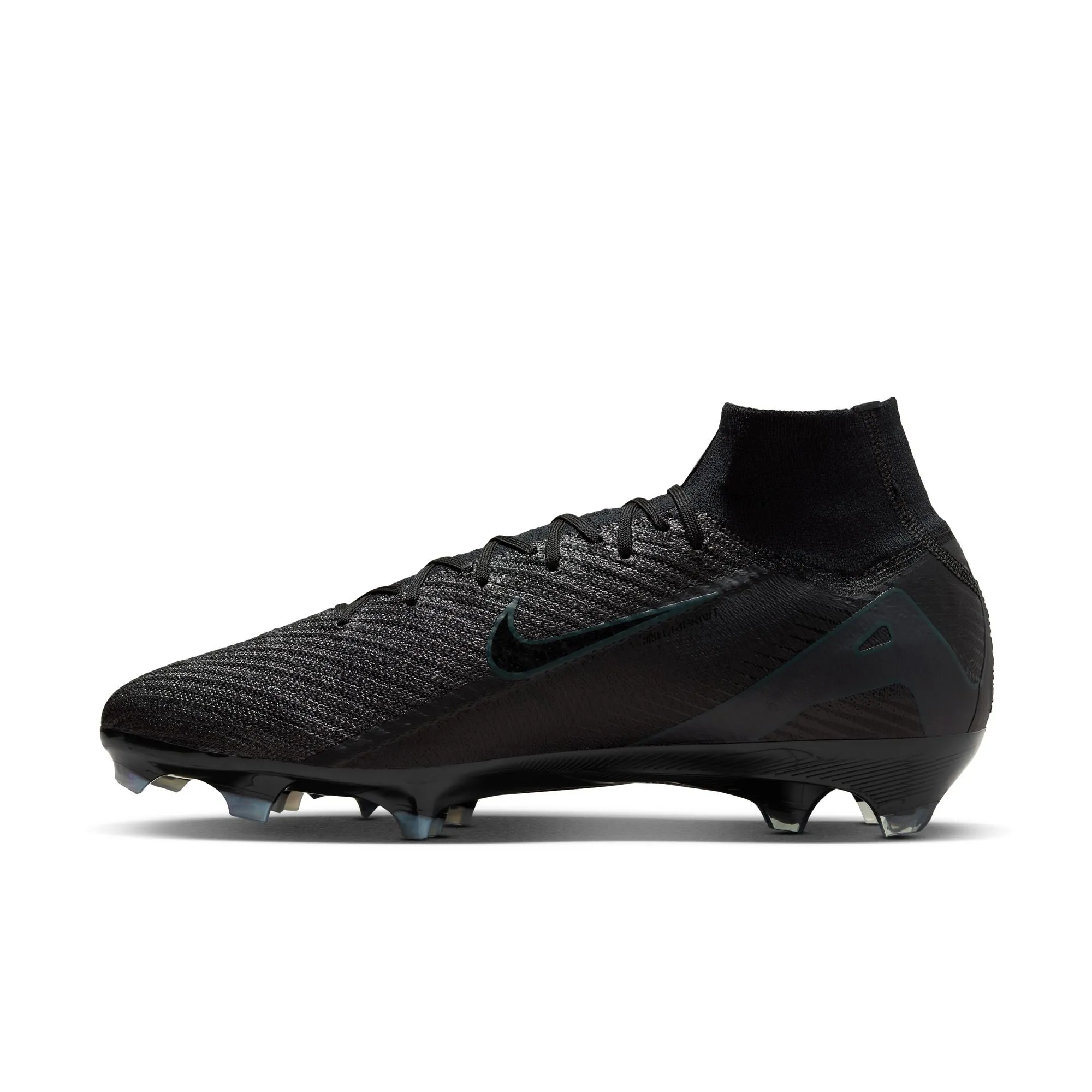 Nike Zoom Superfly 10 Elite FG/MG Firm Ground Socer Cleats - Black/Black-Deep Jungle