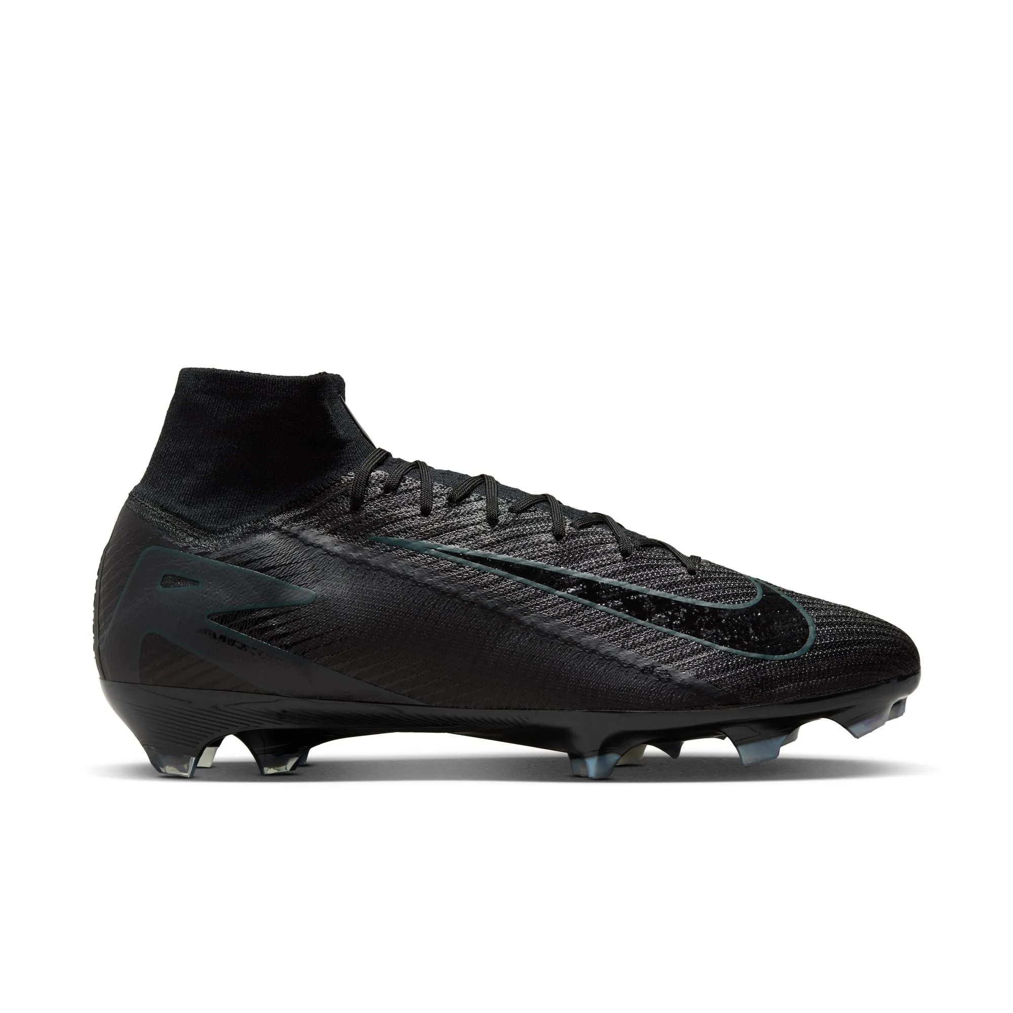 Nike Zoom Superfly 10 Elite FG/MG Firm Ground Socer Cleats - Black/Black-Deep Jungle