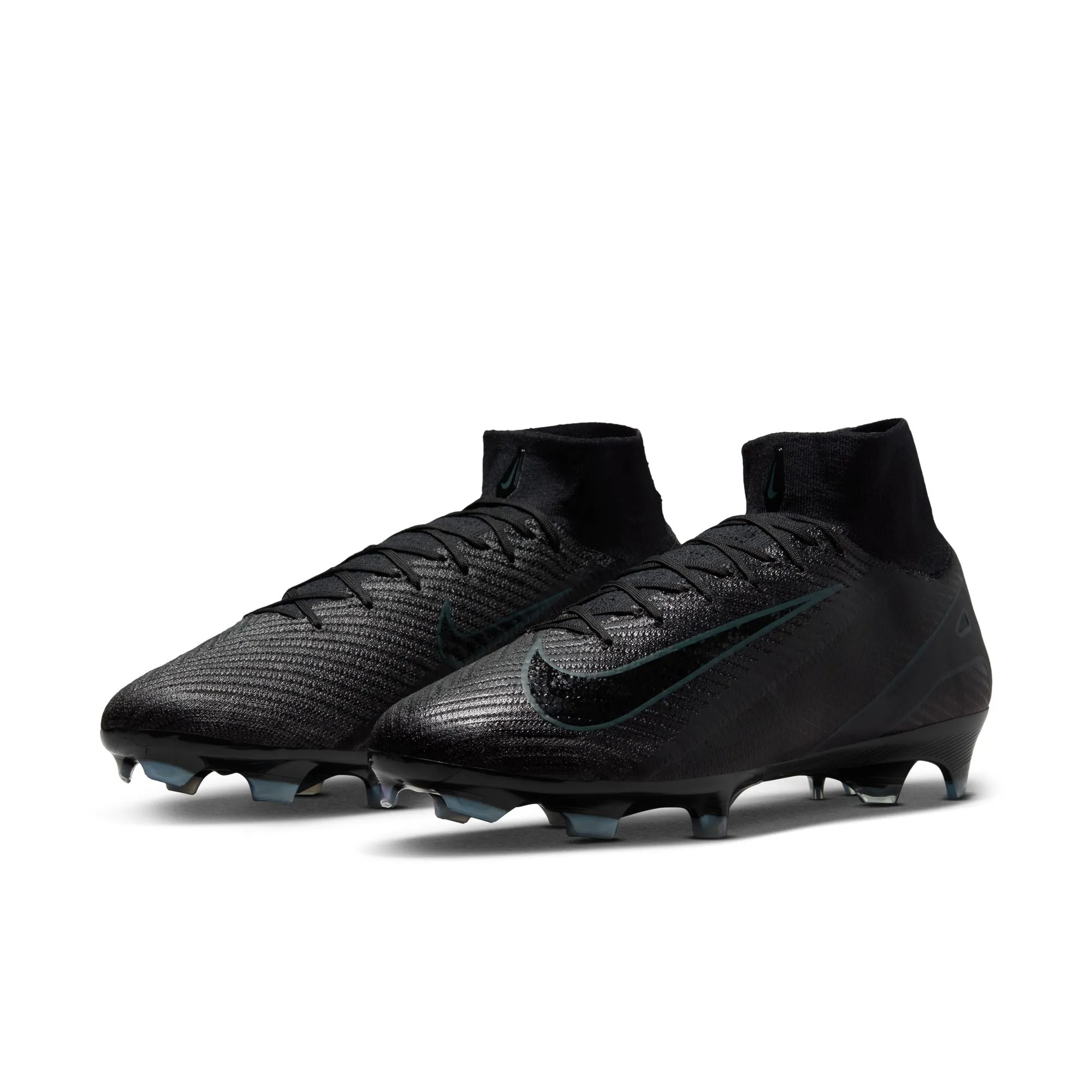 Nike Zoom Superfly 10 Elite FG/MG Firm Ground Socer Cleats - Black/Black-Deep Jungle