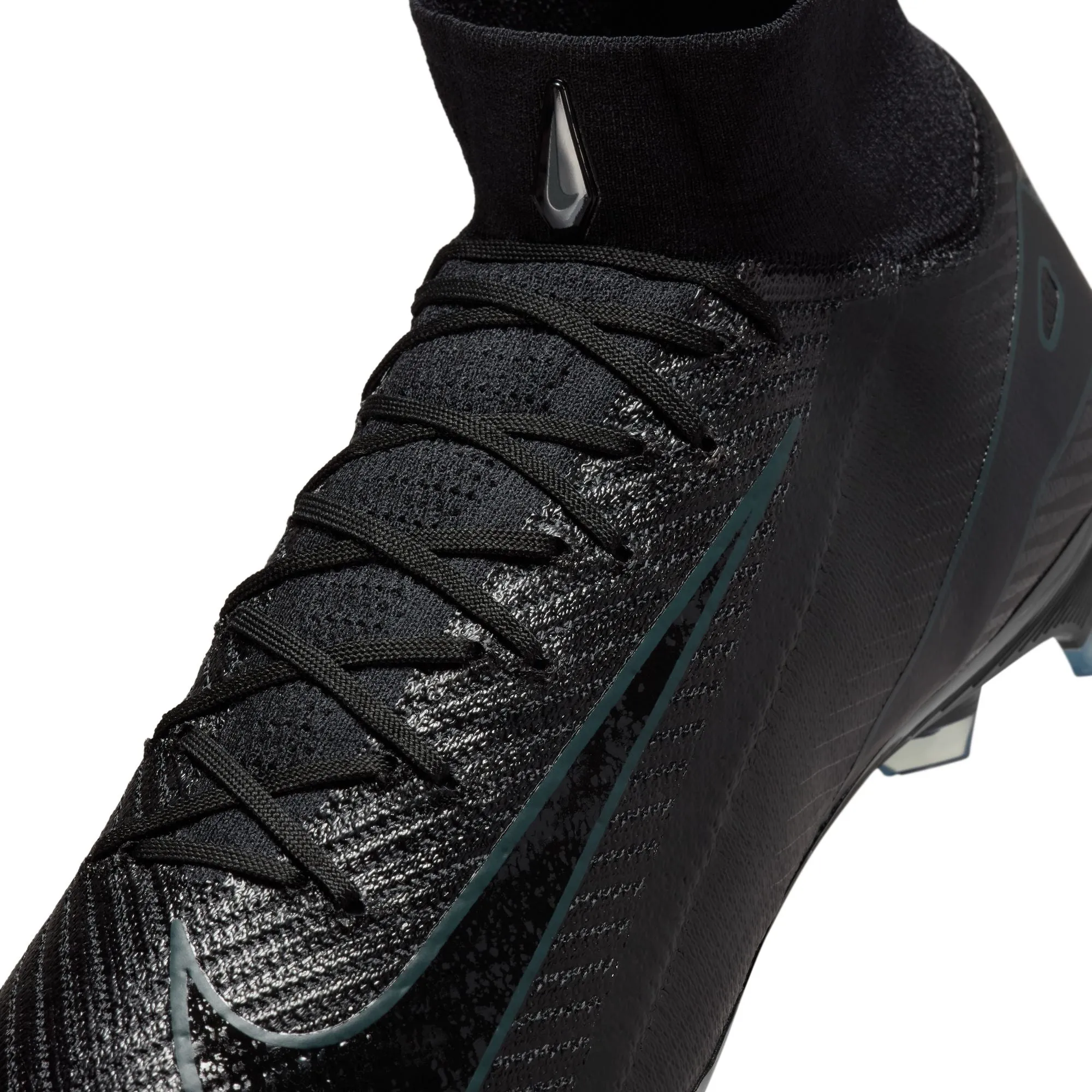 Nike Zoom Superfly 10 Elite FG/MG Firm Ground Socer Cleats - Black/Black-Deep Jungle
