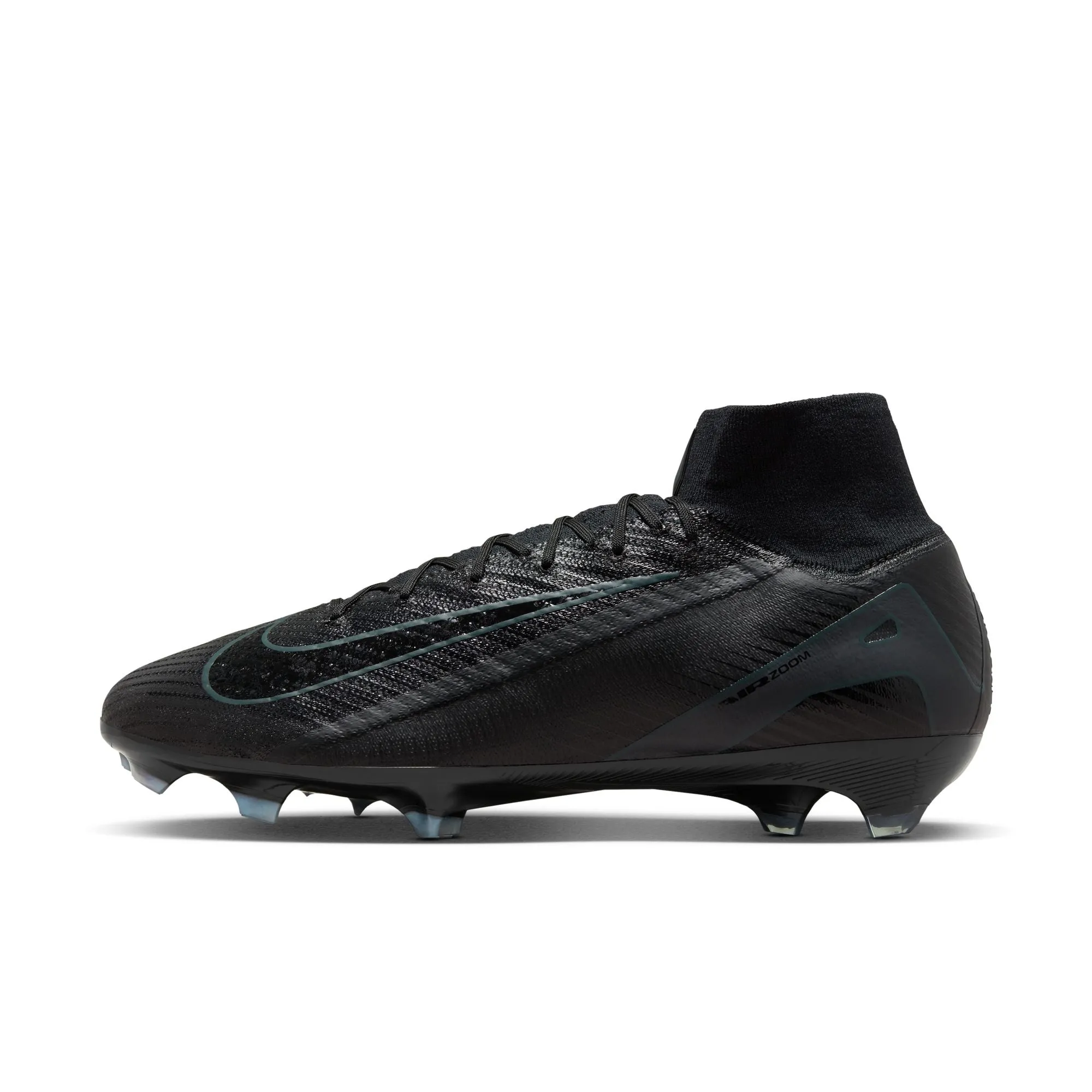 Nike Zoom Superfly 10 Elite FG/MG Firm Ground Socer Cleats - Black/Black-Deep Jungle