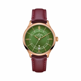 No.274 Automatic Rose gold, green and oxblood,women's watches,ladies watch,elegant women's watch, minimalist women??s watch,fashion watch for women, classic watch for women,waterproof women??s watch,women's watch for work, women's watch for gift, weddi
