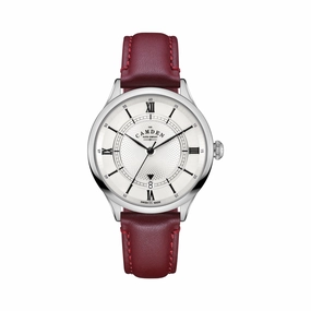 No.274 Automatic Steel, steel and oxblood,women's watches,ladies watch,elegant women's watch, minimalist women??s watch,fashion watch for women, classic watch for women,waterproof women??s watch,women's watch for work, women's watch for gift, wedding w