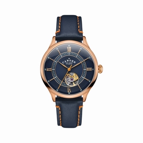 No.274 Open Heart Rose gold, blue and blue,women's watches,ladies watch,elegant women's watch, minimalist women??s watch,fashion watch for women, classic watch for women,waterproof women??s watch,women's watch for work, women's watch for gift, wedding 