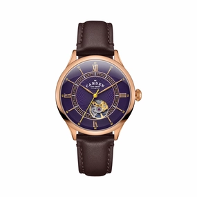 No.274 Open Heart Rose gold, purple and brown,women's watches,ladies watch,elegant women's watch, minimalist women??s watch,fashion watch for women, classic watch for women,waterproof women??s watch,women's watch for work, women's watch for gift, weddi