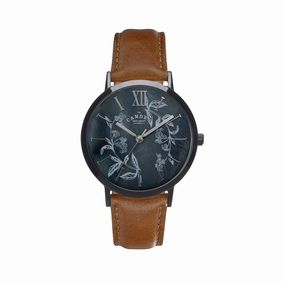 No.27 Camden x Rebecca Vincent "Forget-me-not" Tan Strap,women's watches,ladies watch,elegant women's watch, minimalist women??s watch,fashion watch for women, classic watch for women,waterproof women??s watch,women's watch for work, women's 