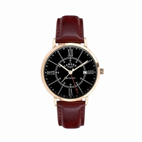 No.27 GMT Rose Gold and Oxblood,women's watches,ladies watch,elegant women's watch, minimalist women??s watch,fashion watch for women, classic watch for women,waterproof women??s watch,women's watch for work, women's watch for gift, wedding watch for b