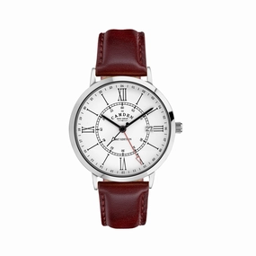 No.27 GMT Steel and Oxblood,women's watches,ladies watch,elegant women's watch, minimalist women??s watch,fashion watch for women, classic watch for women,waterproof women??s watch,women's watch for work, women's watch for gift, wedding watch for bride