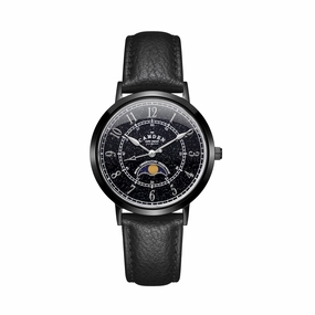 No.27 Moonphase Black, Black and Black,women's watches,ladies watch,elegant women's watch, minimalist women??s watch,fashion watch for women, classic watch for women,waterproof women??s watch,women's watch for work, women's watch for gift, wedding watc