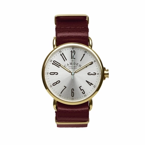 No.88 Gold and Oxblood Leather,women's watches,ladies watch,elegant women's watch, minimalist women??s watch,fashion watch for women, classic watch for women,waterproof women??s watch,women's watch for work, women's watch for gift, wedding watch for br