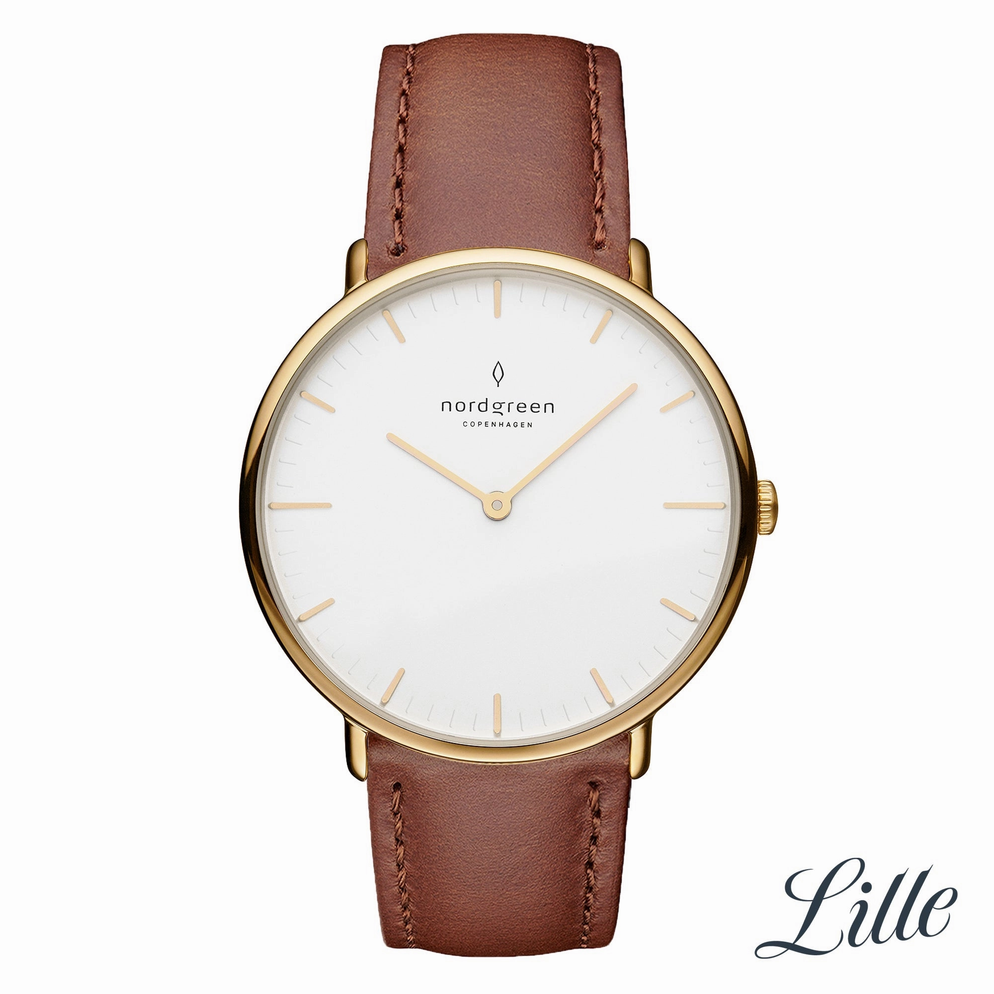 Nordgreen Native 40mm Gold Case Brown Watch 