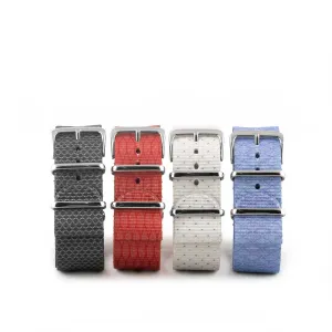 Nylon / fabric nato strap - Wall Street (grey, red, white, blue) Luxury watch bands Limited edition watch bands