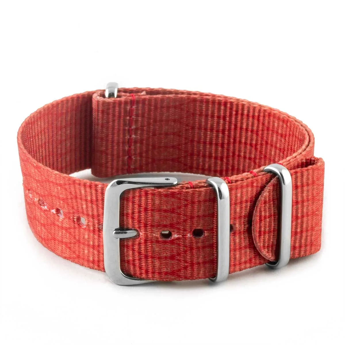 Nylon / fabric nato strap - Wall Street (grey, red, white, blue)