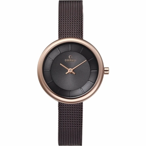 Obaku Women's Watch - Classic Black Plated Stainless Steel Bracelet | V146LXVNMN Luxury Quartz Watch Quartz Watch Sale