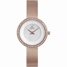 Obaku Women's Watch - Denmark Rose Gold Stainless Steel Bracelet | V146LEVWMV Luxury Quartz Watch Quartz Watch Sale