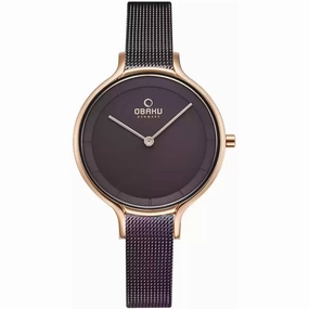 Obaku Women's Watch - Walnut Silver Dial Brown Stainless Steel Bracelet | V228LXVNMN Luxury Quartz Watch Quartz Watch Sale