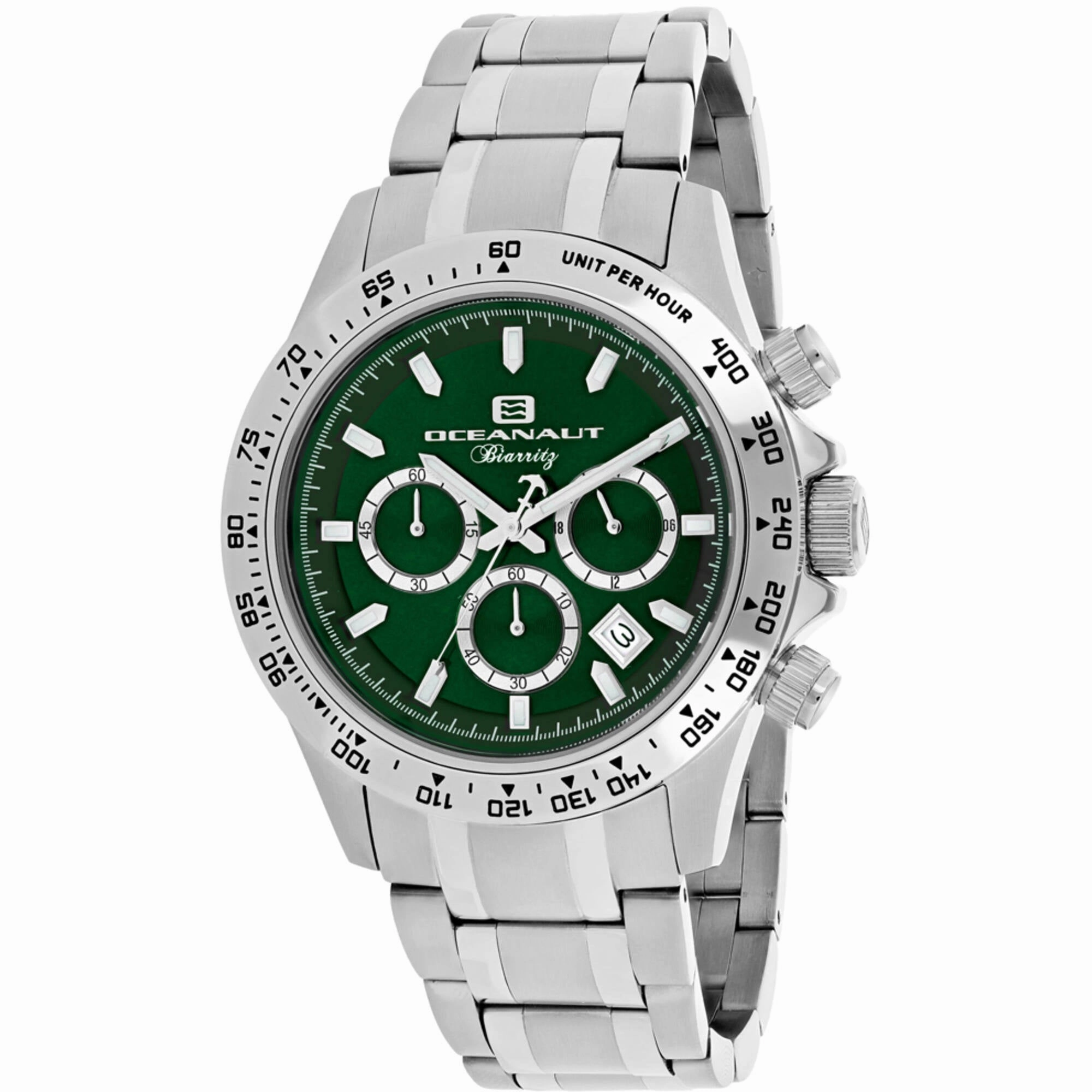 Oceanaut Men's Watch - Biarritz Quartz Green Dial Stainless Steel Bracelet | OC6112 